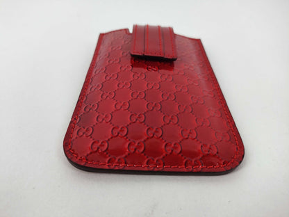 GUCCI Guccissima Card Case Guccissima Red Other Accessories