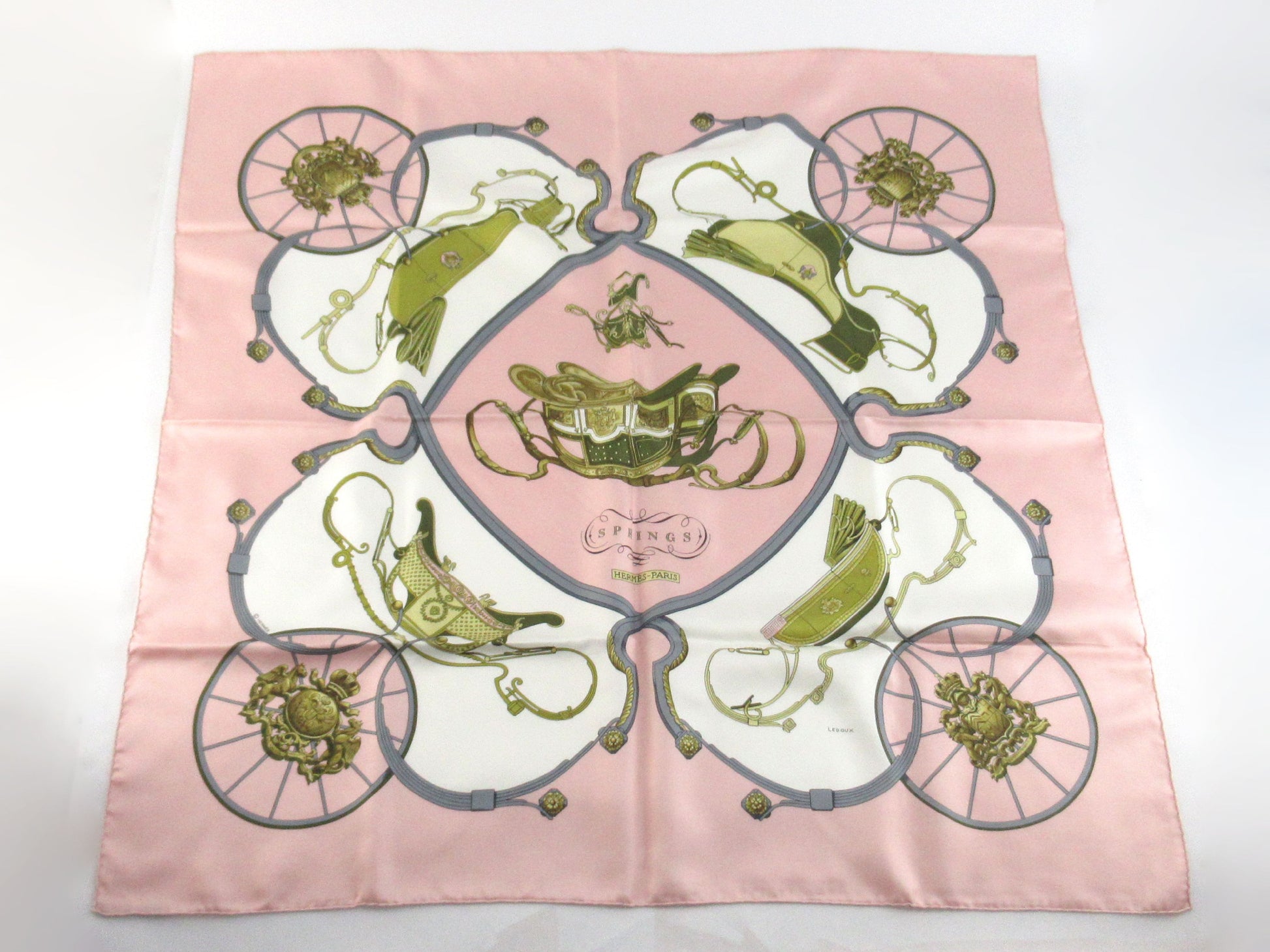 HERMES Carre Carre 90 Pink Other Accessories