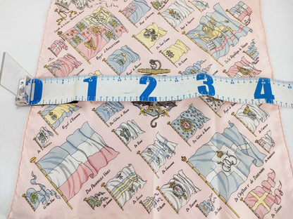 HERMES Carre Carre 45 Flag Pattern Pink Other Accessories