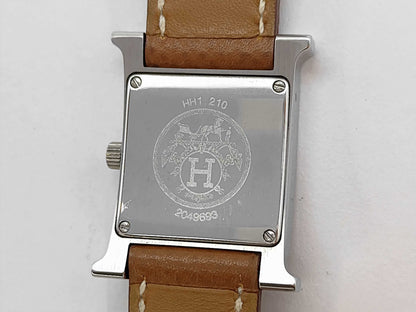 HERMES HH1.210 2049693 Pink Shell Dial Quartz Women's Watch 