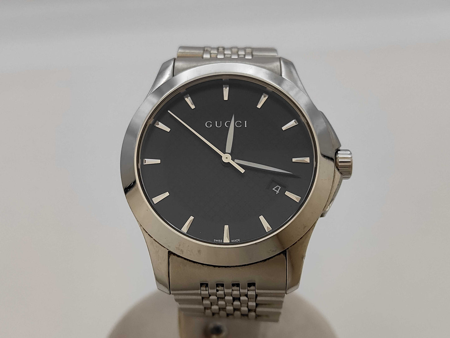 GUCCI 126.4/YA126402 12611708 Quartz Black Dial Men's Watch