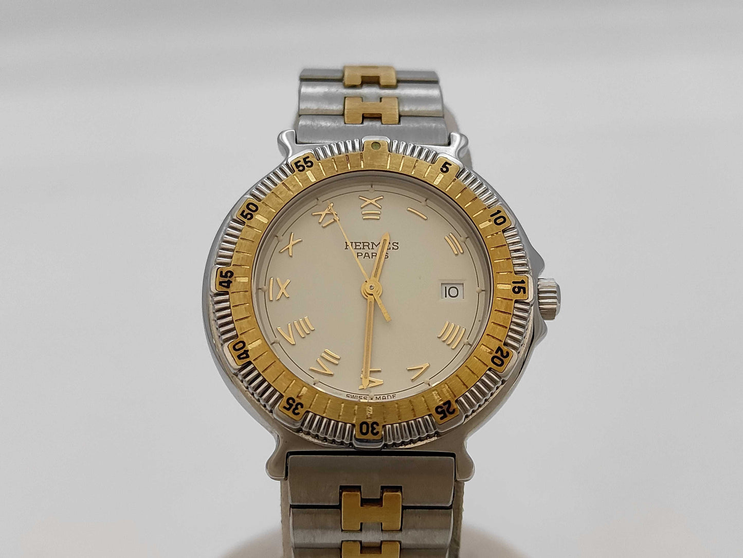 HERMES Captain Nemo 328632 Quartz Ivory Dial Women's Watch 