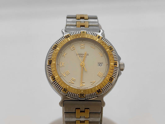 HERMES Captain Nemo 328632 Quartz Ivory Dial Women's Watch 