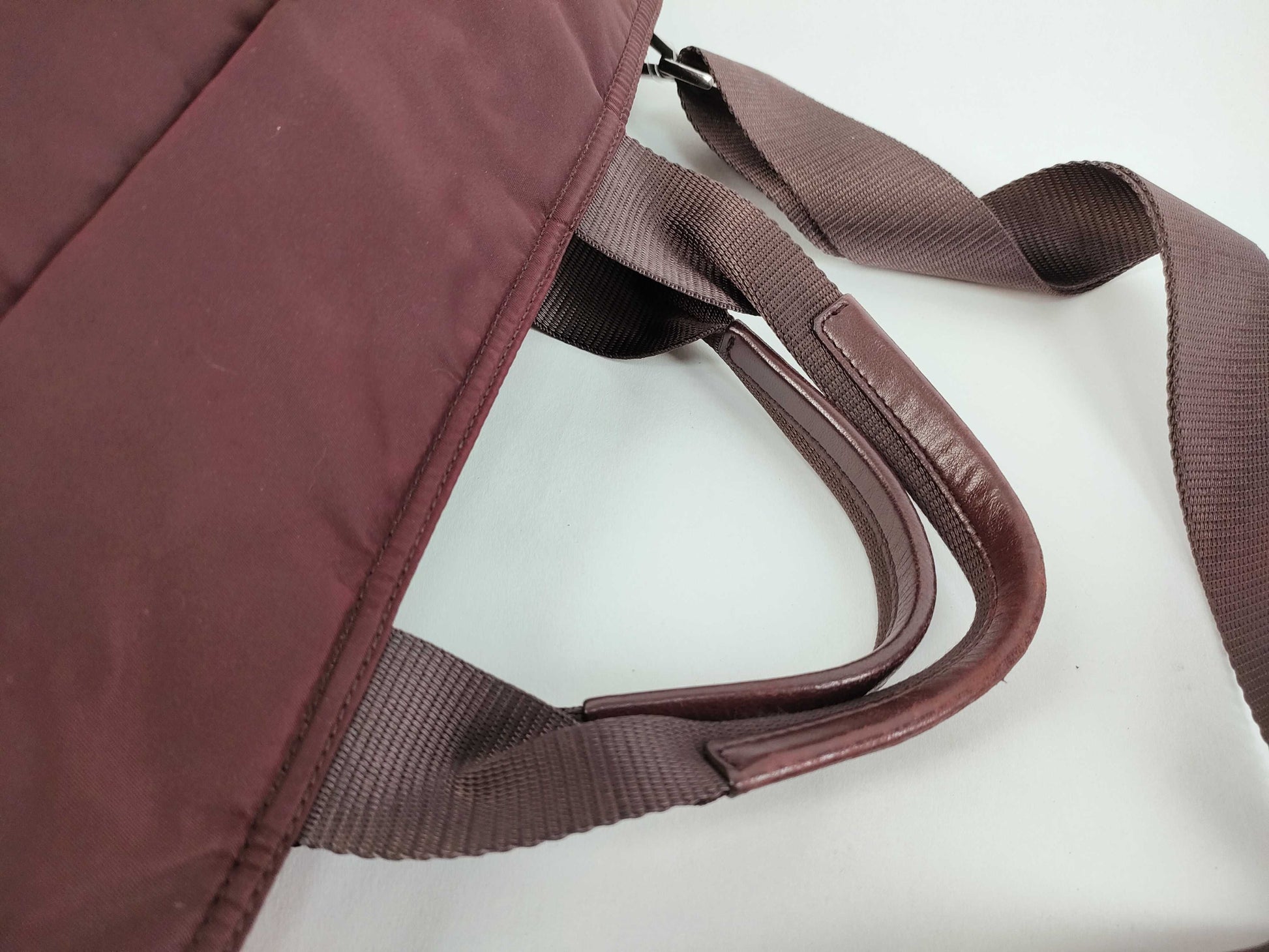 PRADA PRADA Prada Handbag Shoulder 2-way Nylon Logo Leather Handbag