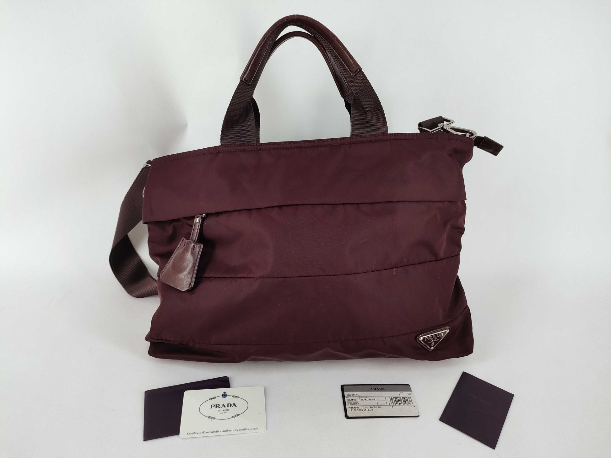 PRADA PRADA Prada Handbag Shoulder 2-way Nylon Logo Leather Handbag