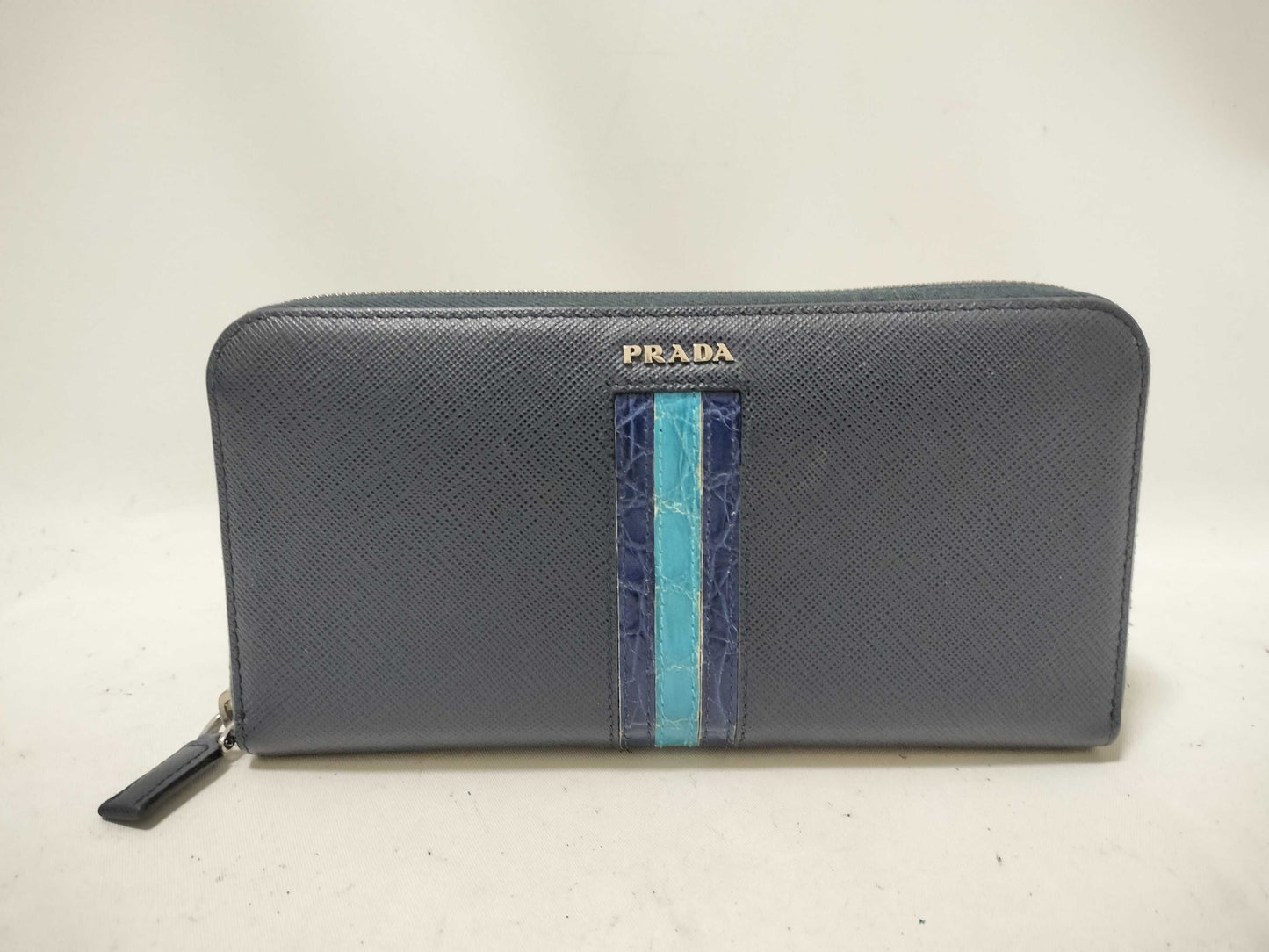 PRADA Prada Saffiano Wallet Light Blue Wallet