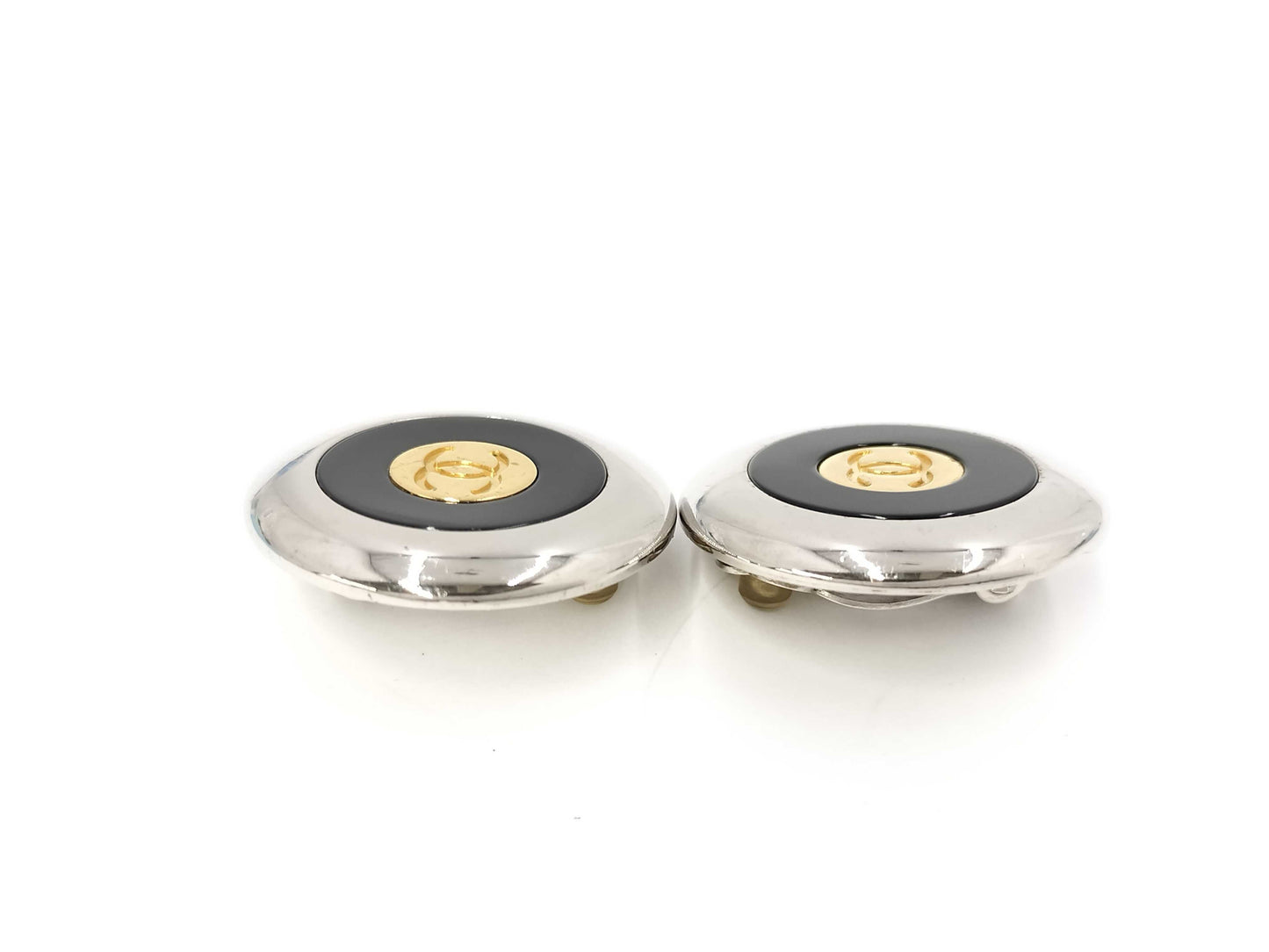 CHANEL Coco Mark Round Earrings 97A Earrings