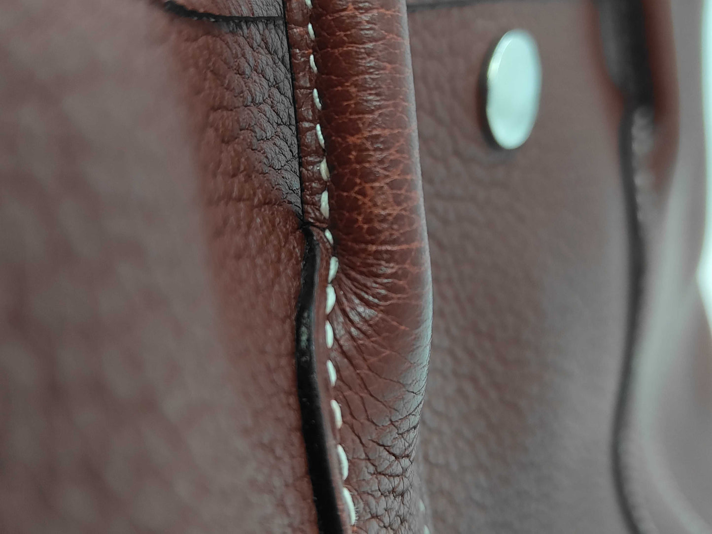 HERMES Garden Party TPM Wine Red P Negonda Handbag