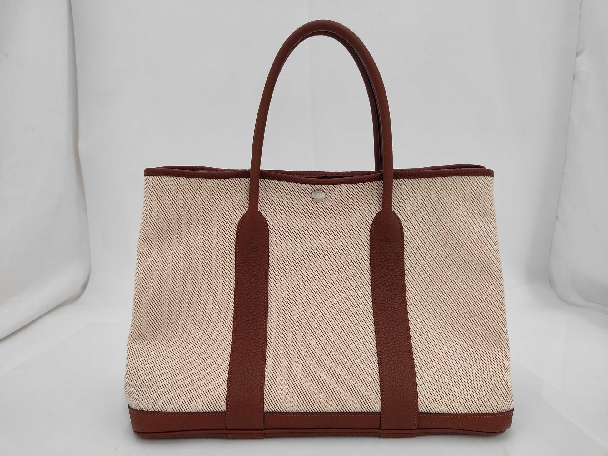 HERMES Garden Party PM Toile Z Stamped Handbag