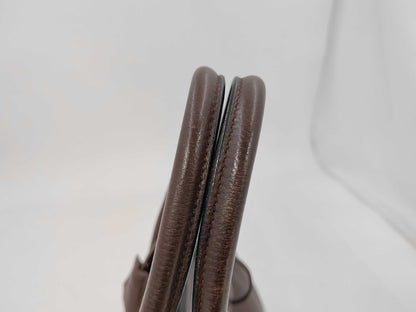 HERMES Birkin 35 Togo Brown Handbag with Silver Hardware