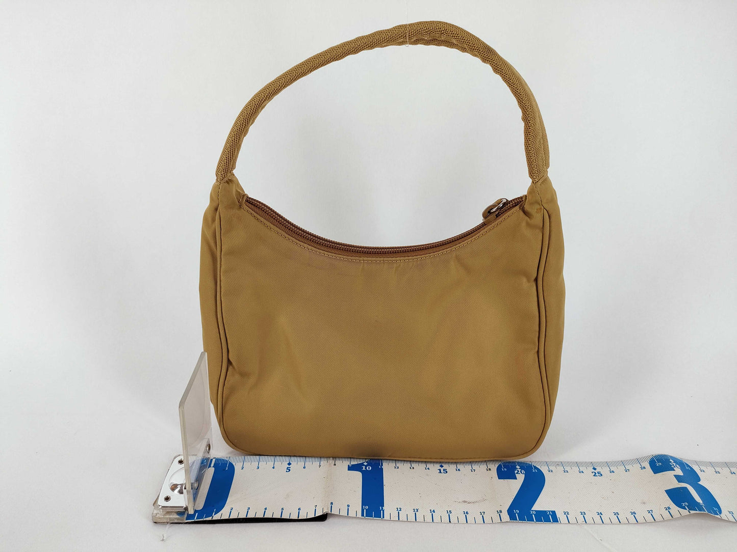 PRADA Nylon Prada One-Shoulder Bag Beige Pouch