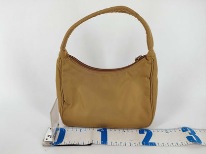 PRADA Nylon Prada One-Shoulder Bag Beige Pouch