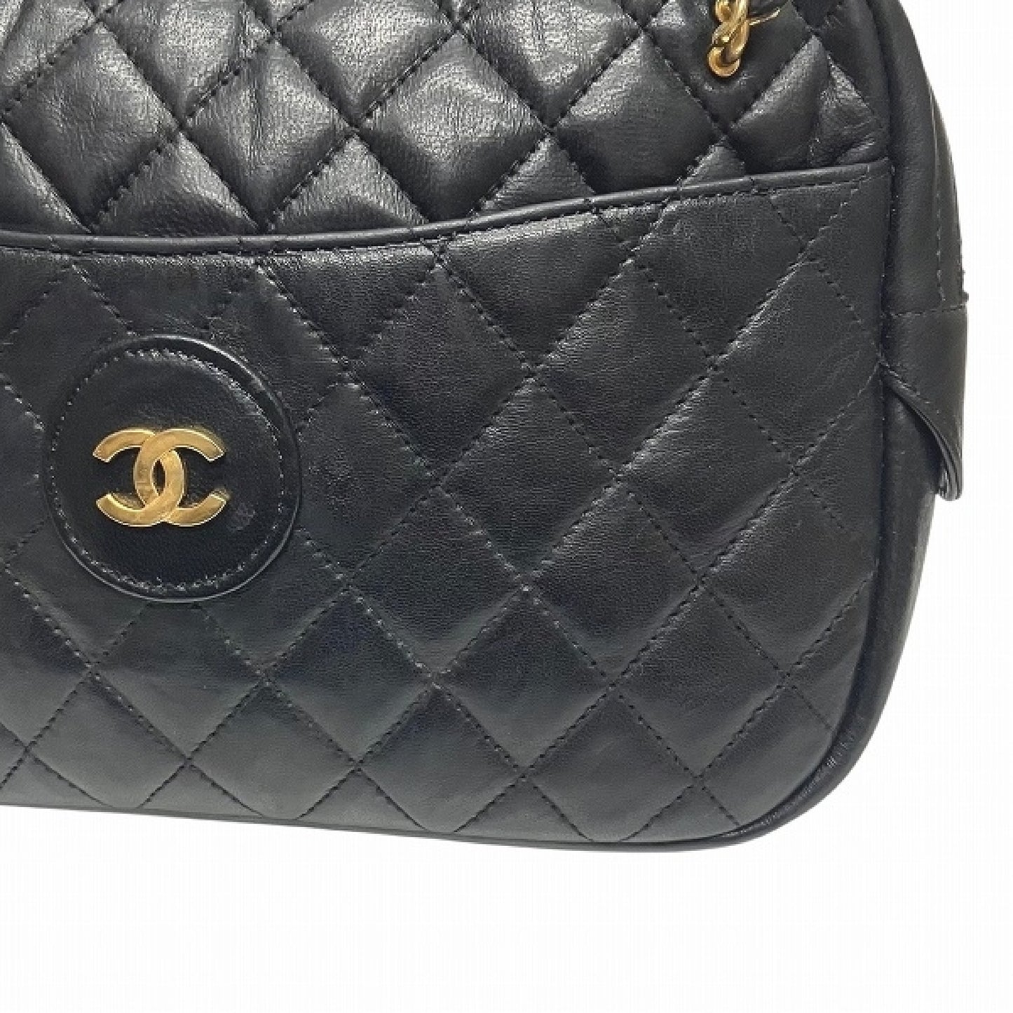 CHANEL Matelasse Lambskin Coco Mark Chain Shoulder Bag