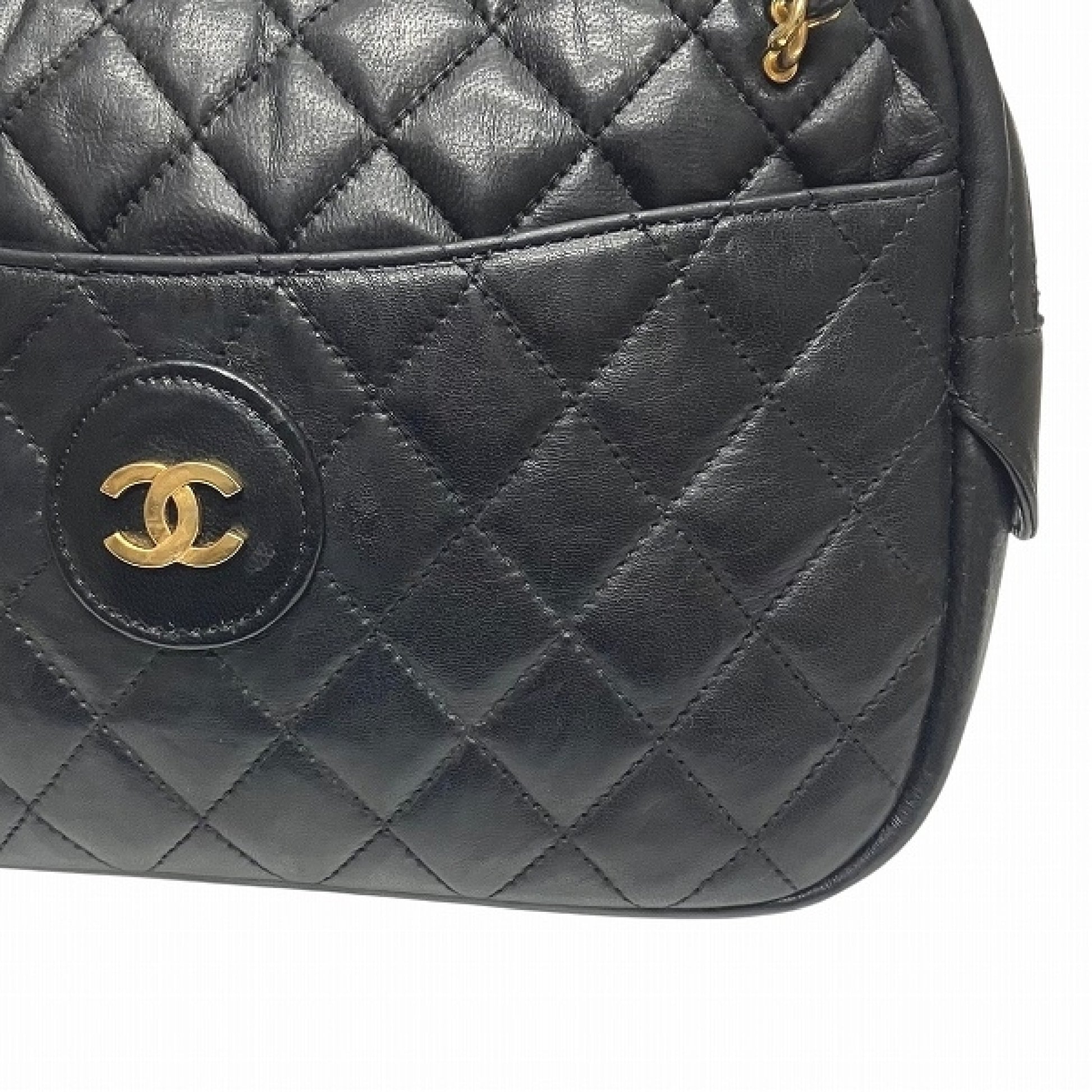 CHANEL Matelasse Lambskin Coco Mark Chain Shoulder Bag