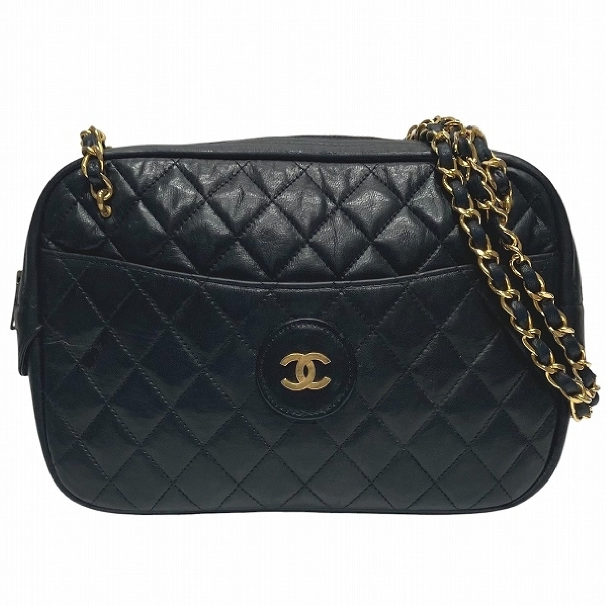 CHANEL Matelasse Lambskin Coco Mark Chain Shoulder Bag