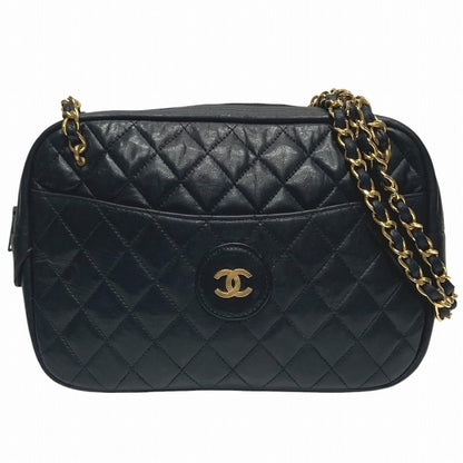 CHANEL Matelasse Lambskin Coco Mark Chain Shoulder Bag