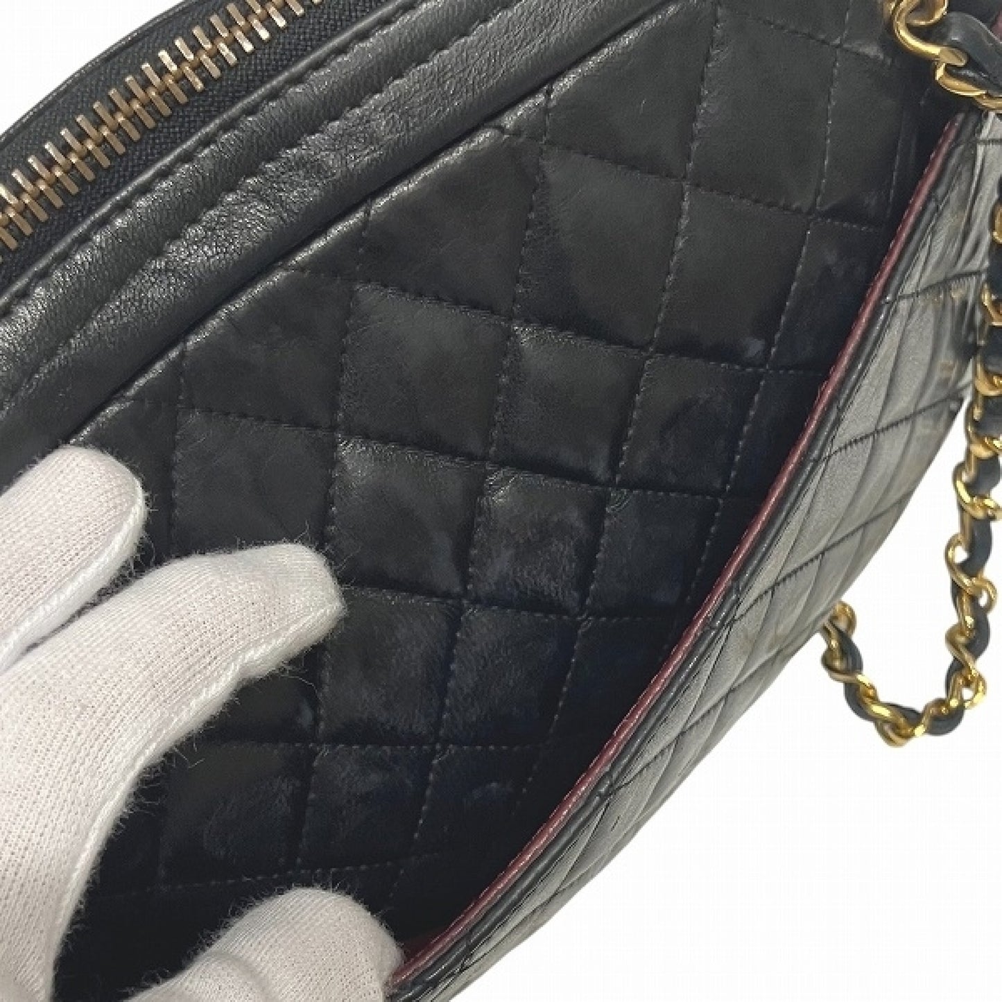 CHANEL Matelasse Lambskin Coco Mark Chain Shoulder Bag