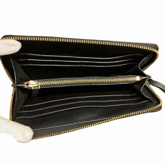 Tory Burch Leopard Print PVC Zip-Around Long Wallet