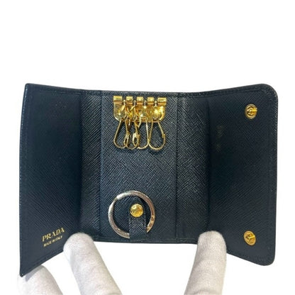 PRADA Saffiano Leather 1PG004 Key Case Key Case/Key Holder