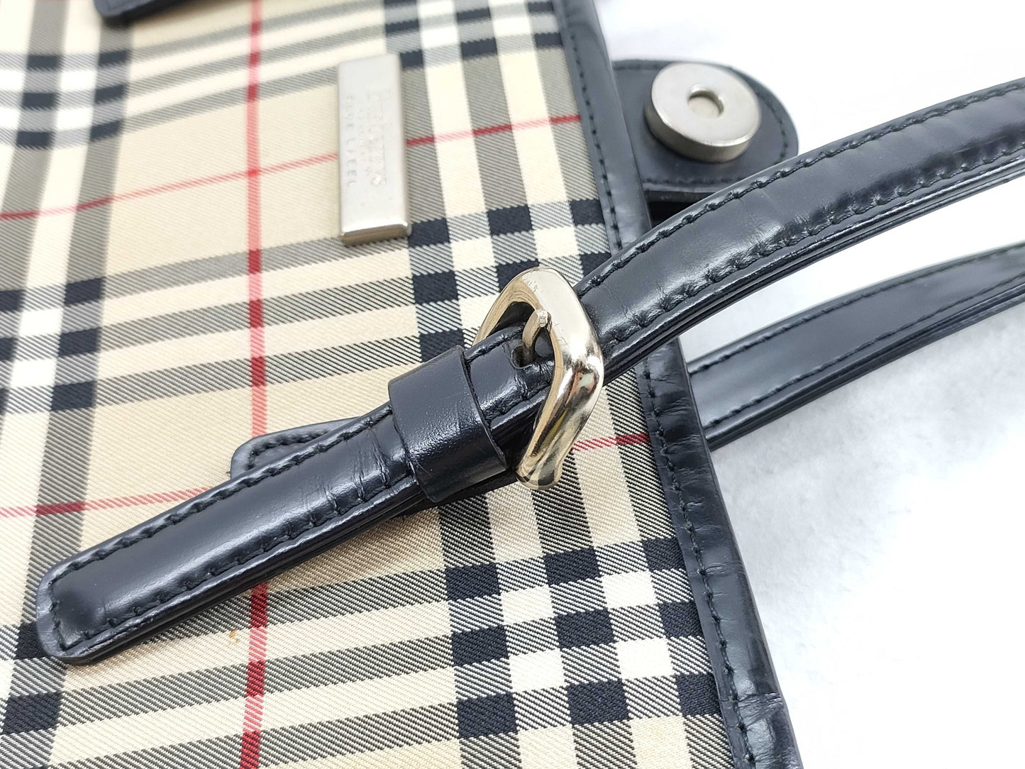 BURBERRY Nova Check Black Tote Bag