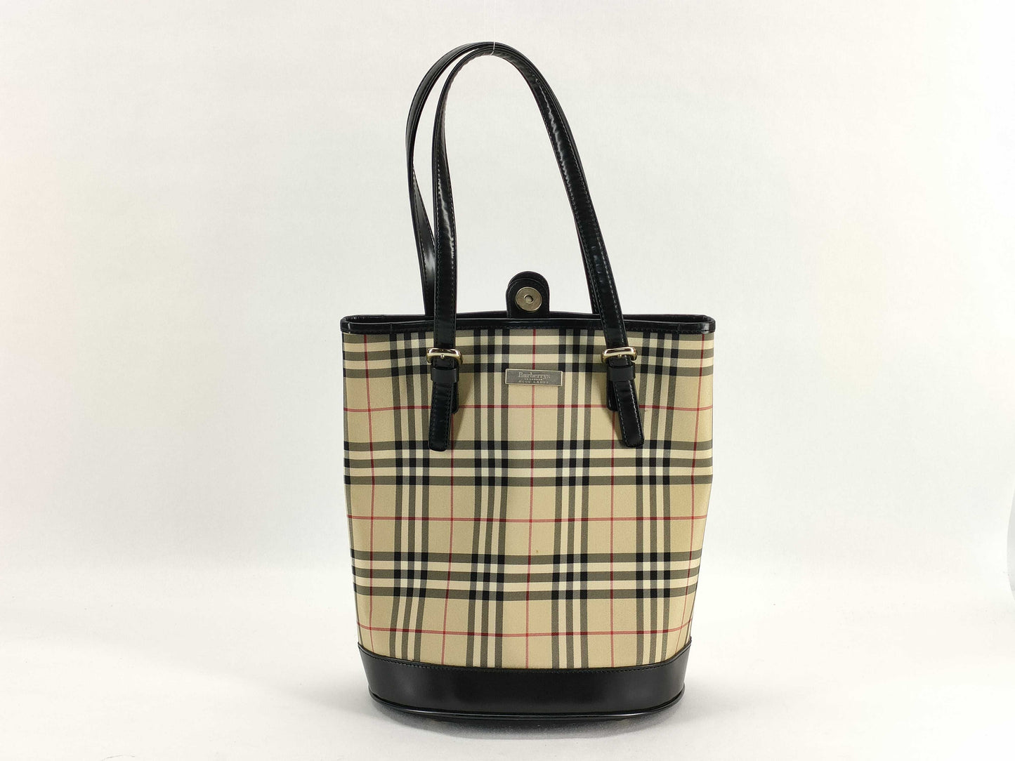 BURBERRY Nova Check Black Tote Bag