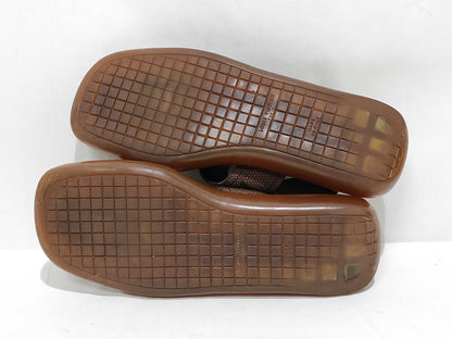 LOUIS VUITTON MA0031 Sandals, Rubber Sole, Logo Belt, Size 8, Brown