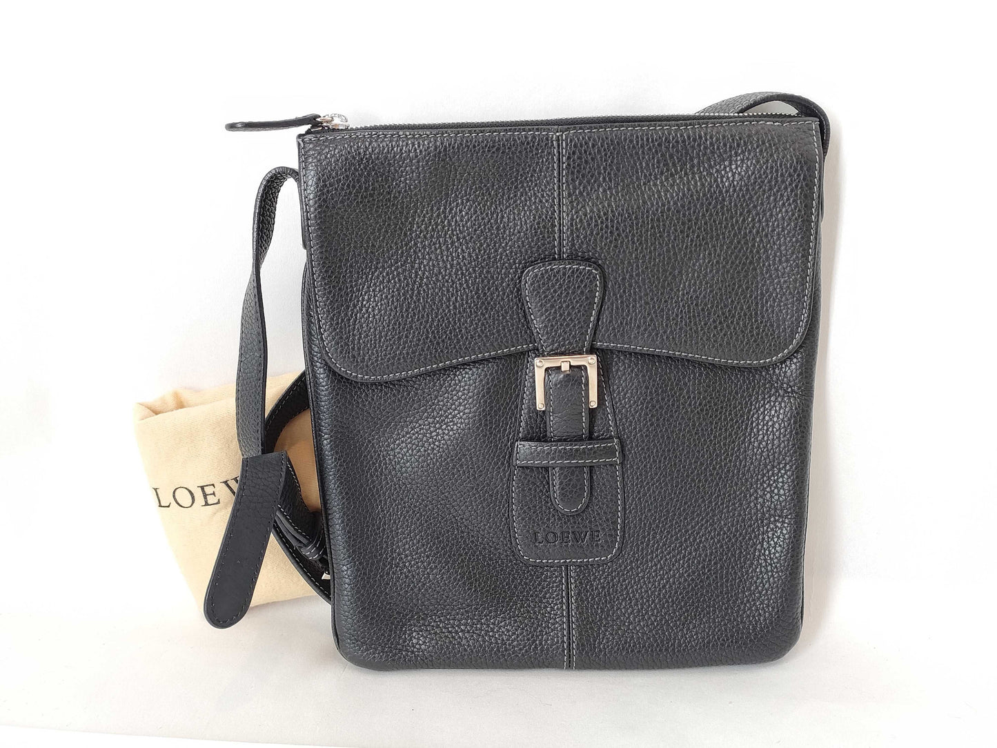 LOEWE Shoulder Bag Leather Black Shoulder Bag