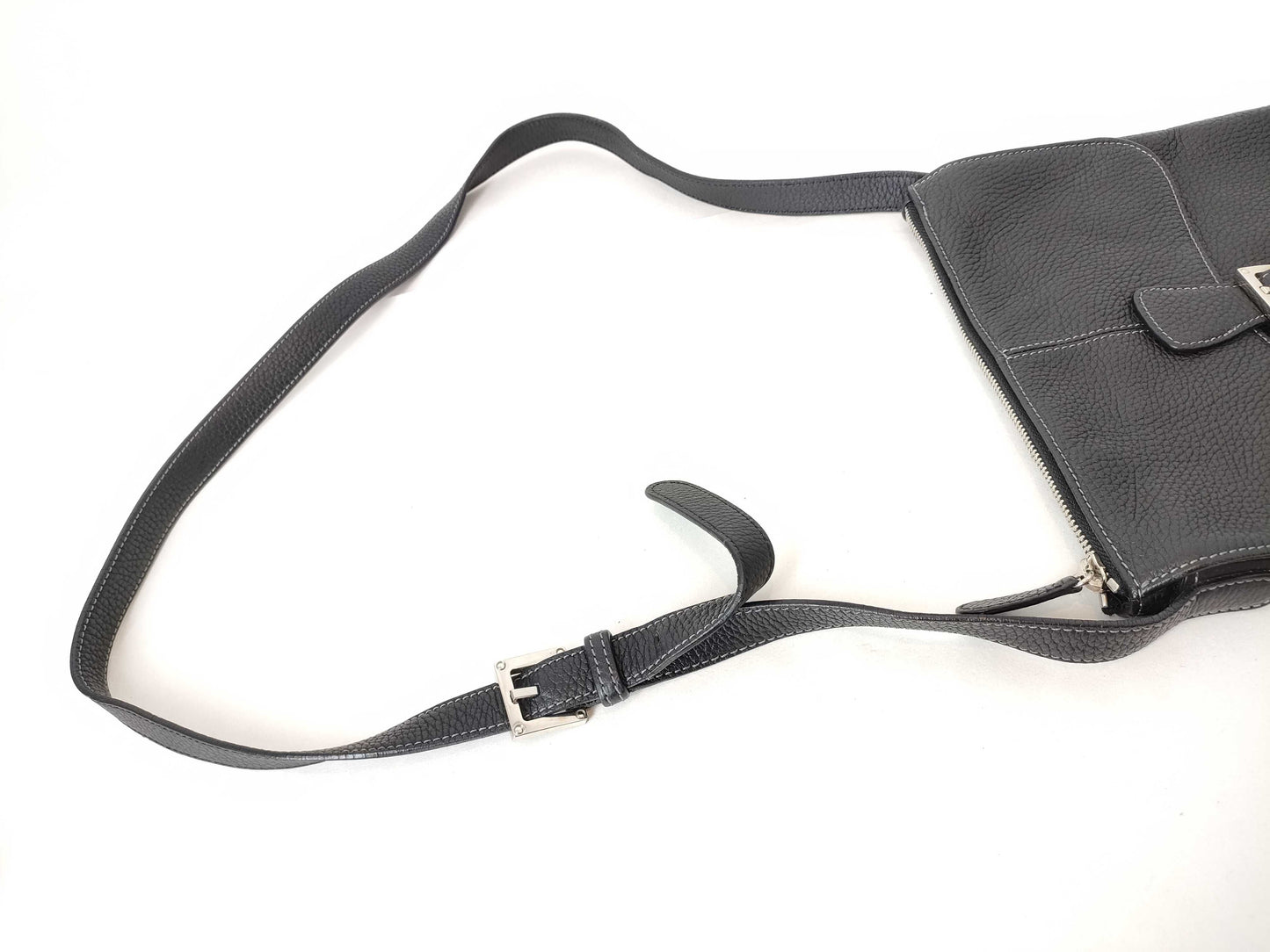 LOEWE Shoulder Bag Leather Black Shoulder Bag
