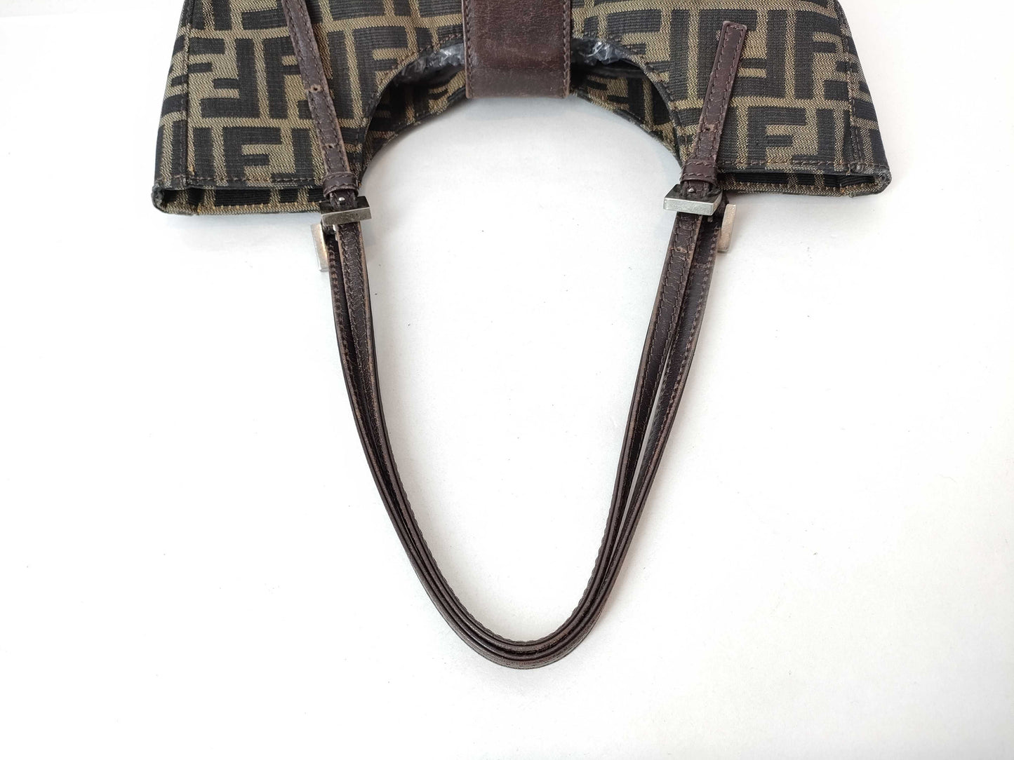 FENDI Zucca Pattern Fendi 0915966 0D2 Semi-Shoulder Bag Shoulder Bag Zucca Pattern Canvas Khaki Shoulder Bag