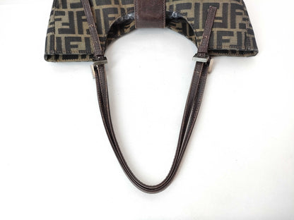 FENDI Zucca Pattern Fendi 0915966 0D2 Semi-Shoulder Bag Shoulder Bag Zucca Pattern Canvas Khaki Shoulder Bag