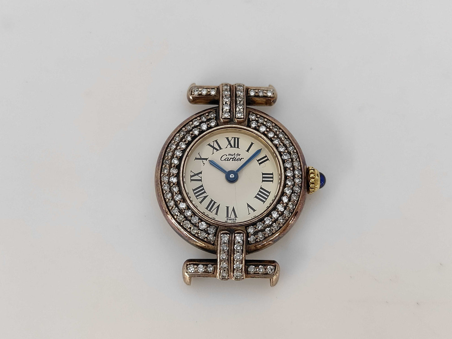 Cartier Must Colisee Vermeil 155817 590002, after-market diamond, undamaged, in good condition, women's watch