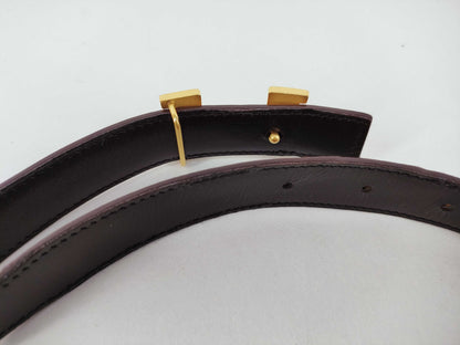 HERMES HERMES Constance H Belt, Camel, Gold Hardware