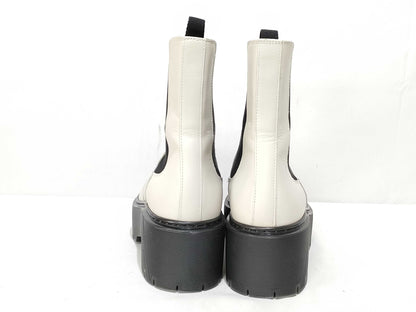 HERMES Hallow Side Gore Boots Ivory Other Shoes