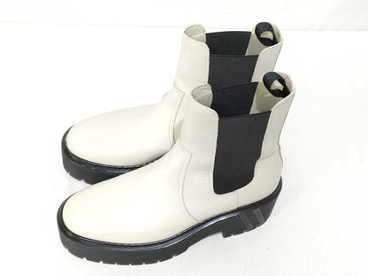 HERMES Hallow Side Gore Boots Ivory Other Shoes