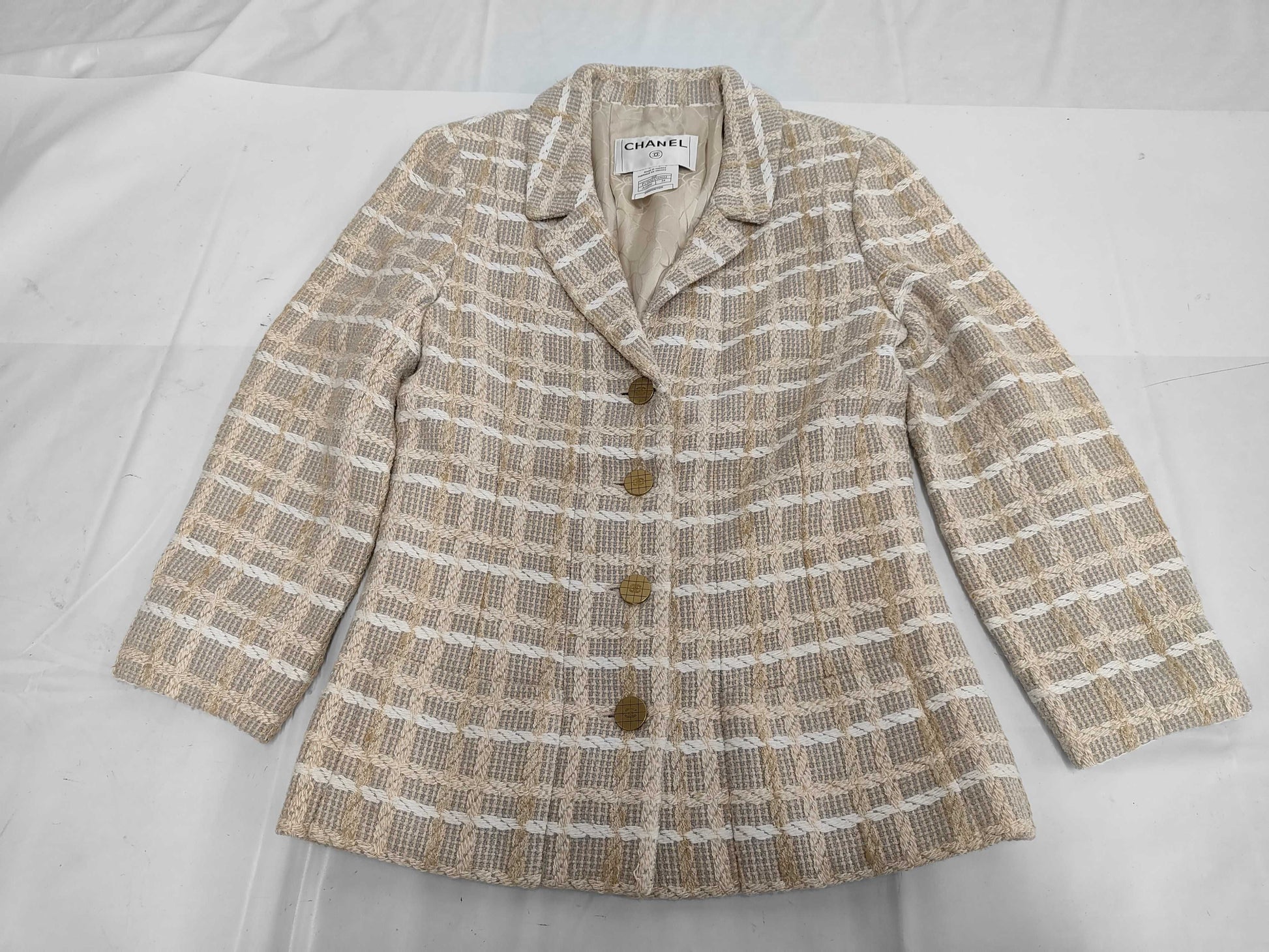 CHANEL CHANEL Tweed Jacket Size 34 Coco Button Jacket