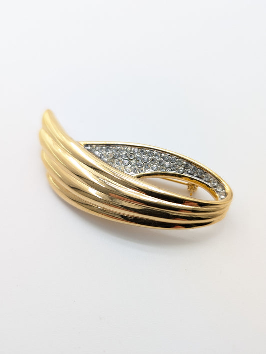 Yves Saint Laurent Yves Saint Laurent Feather Gold Brooch