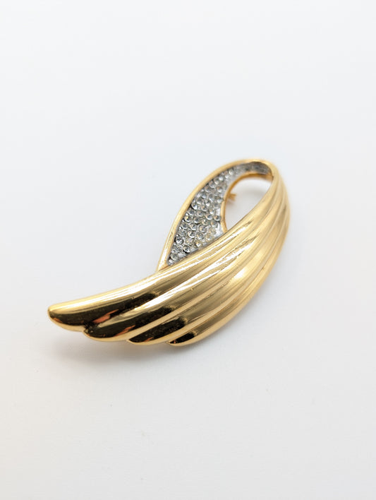 Yves Saint Laurent Yves Saint Laurent Feather Gold Brooch