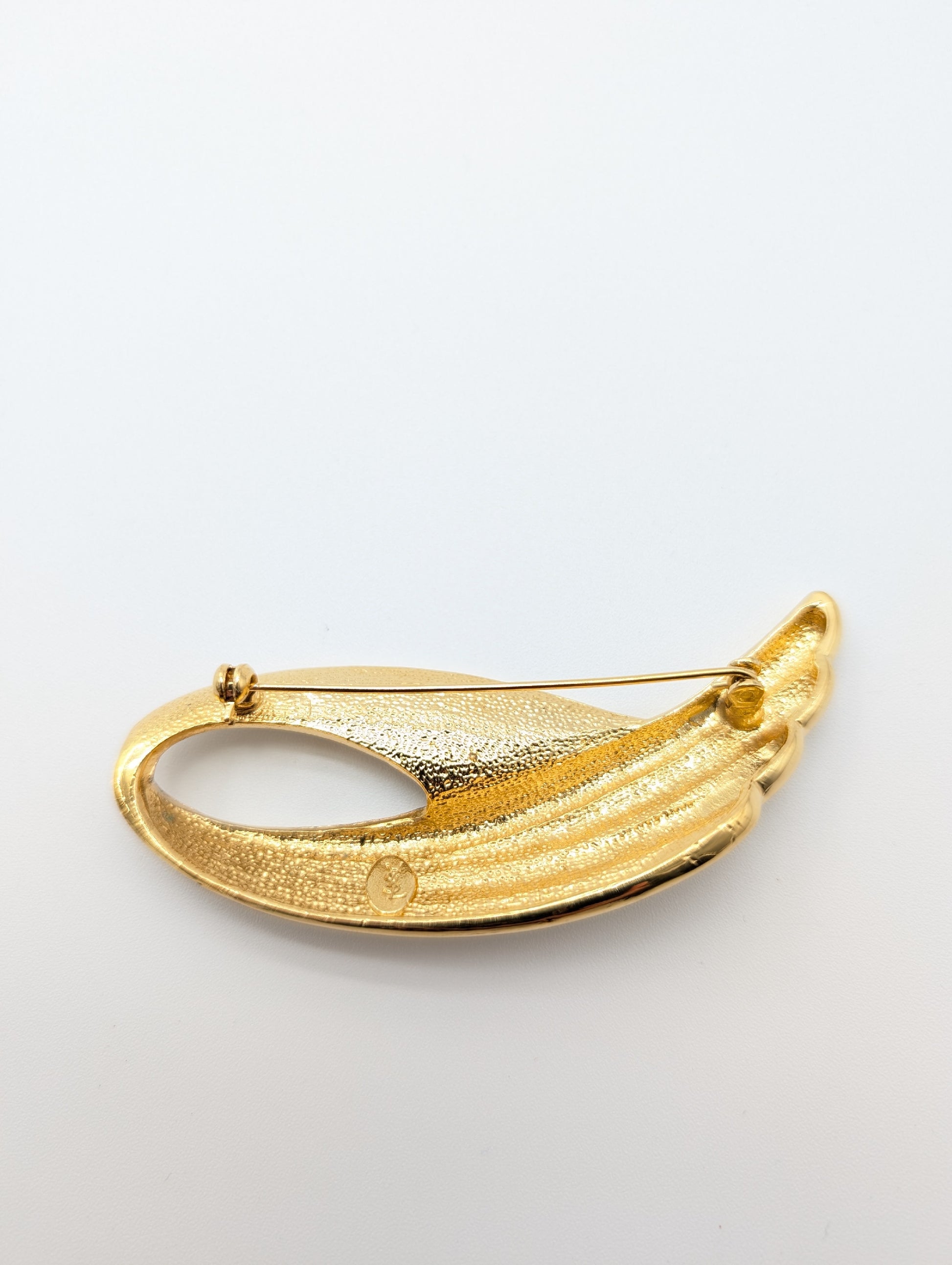 Yves Saint Laurent Yves Saint Laurent Feather Gold Brooch