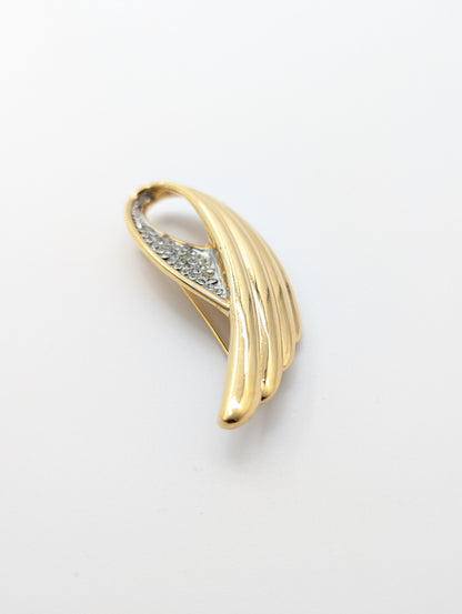 Yves Saint Laurent Yves Saint Laurent Feather Gold Brooch