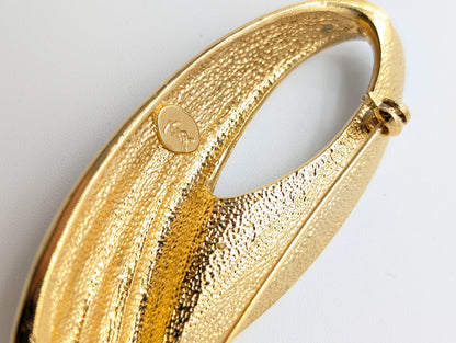 Yves Saint Laurent Yves Saint Laurent Feather Gold Brooch