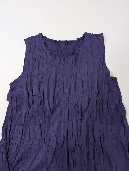 PLEATS PLEASE PLEATS PLEASE Wrinkled Cut and Sew Tunic Dress, Size 3