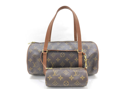 LOUIS VUITTON Monogram Papillon Handbag with Pouch