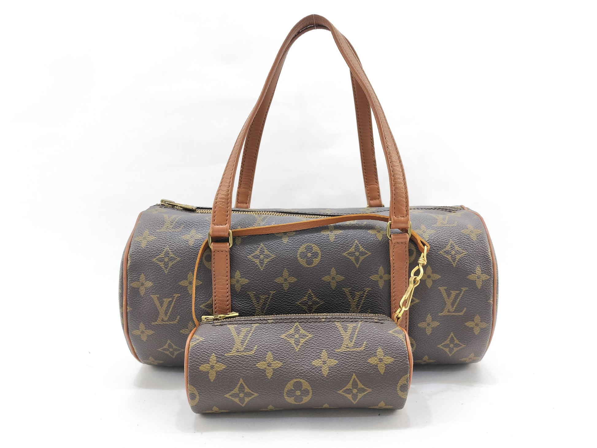 LOUIS VUITTON Monogram Papillon Handbag with Pouch