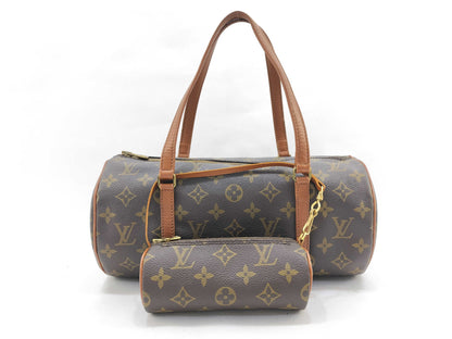 LOUIS VUITTON Monogram Papillon Handbag with Pouch