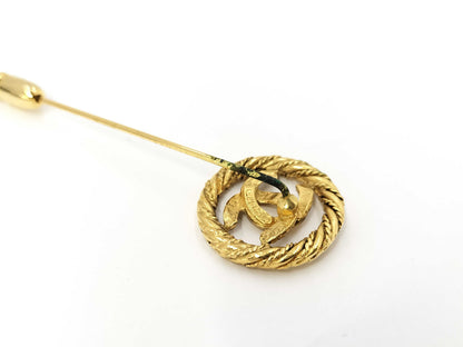 CHANEL Gold Pin Brooch