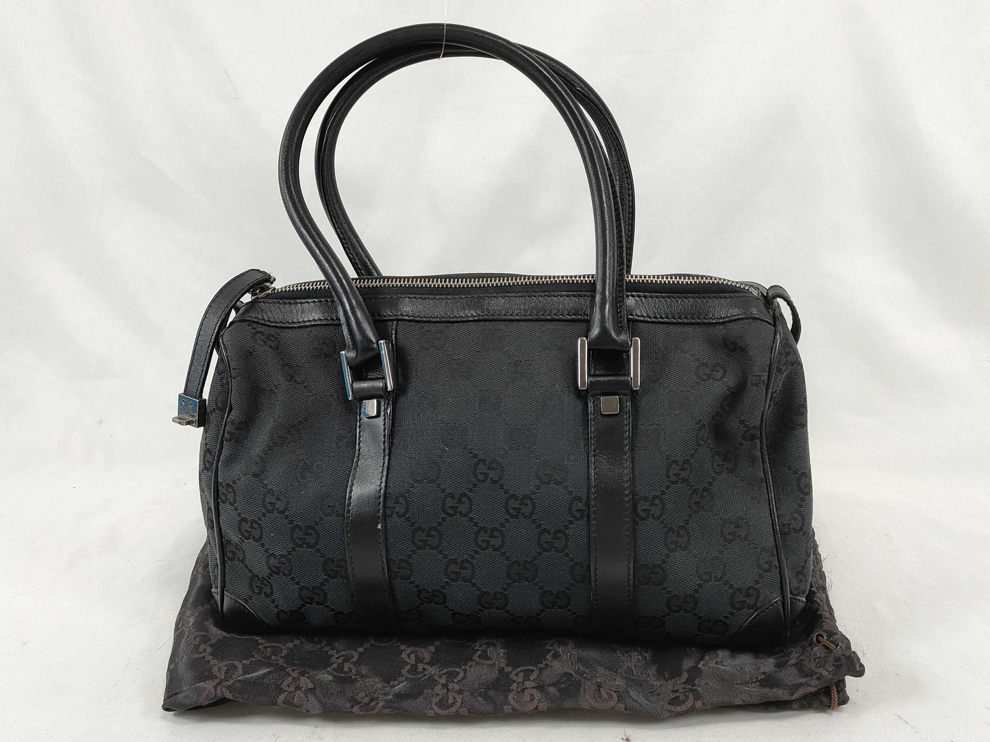 GUCCI GG Canvas Handbag 000 0851 Black W28cm Handbag