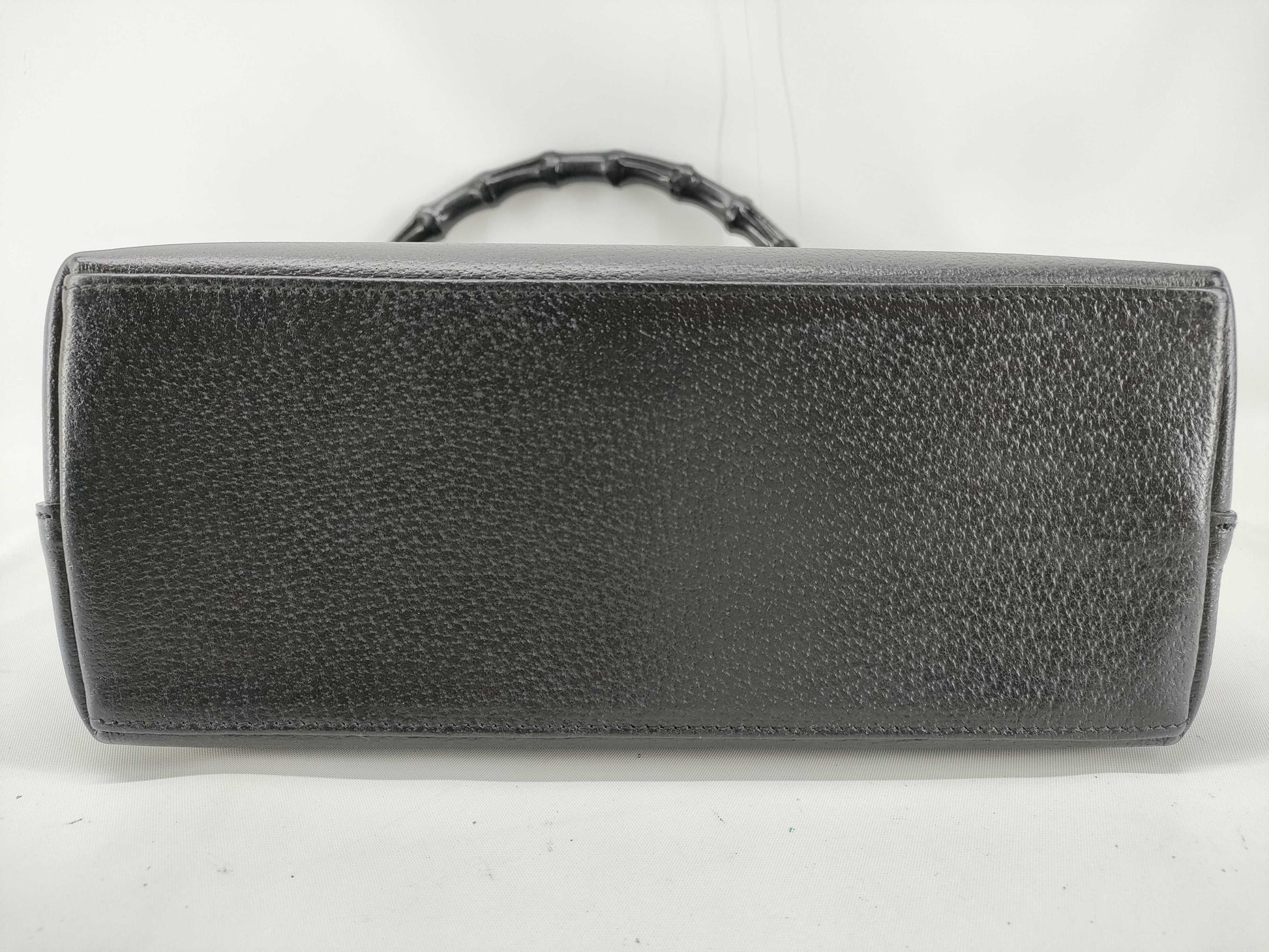 GUCCI Bamboo Handbag 001 1880 Black W25cm Handbag