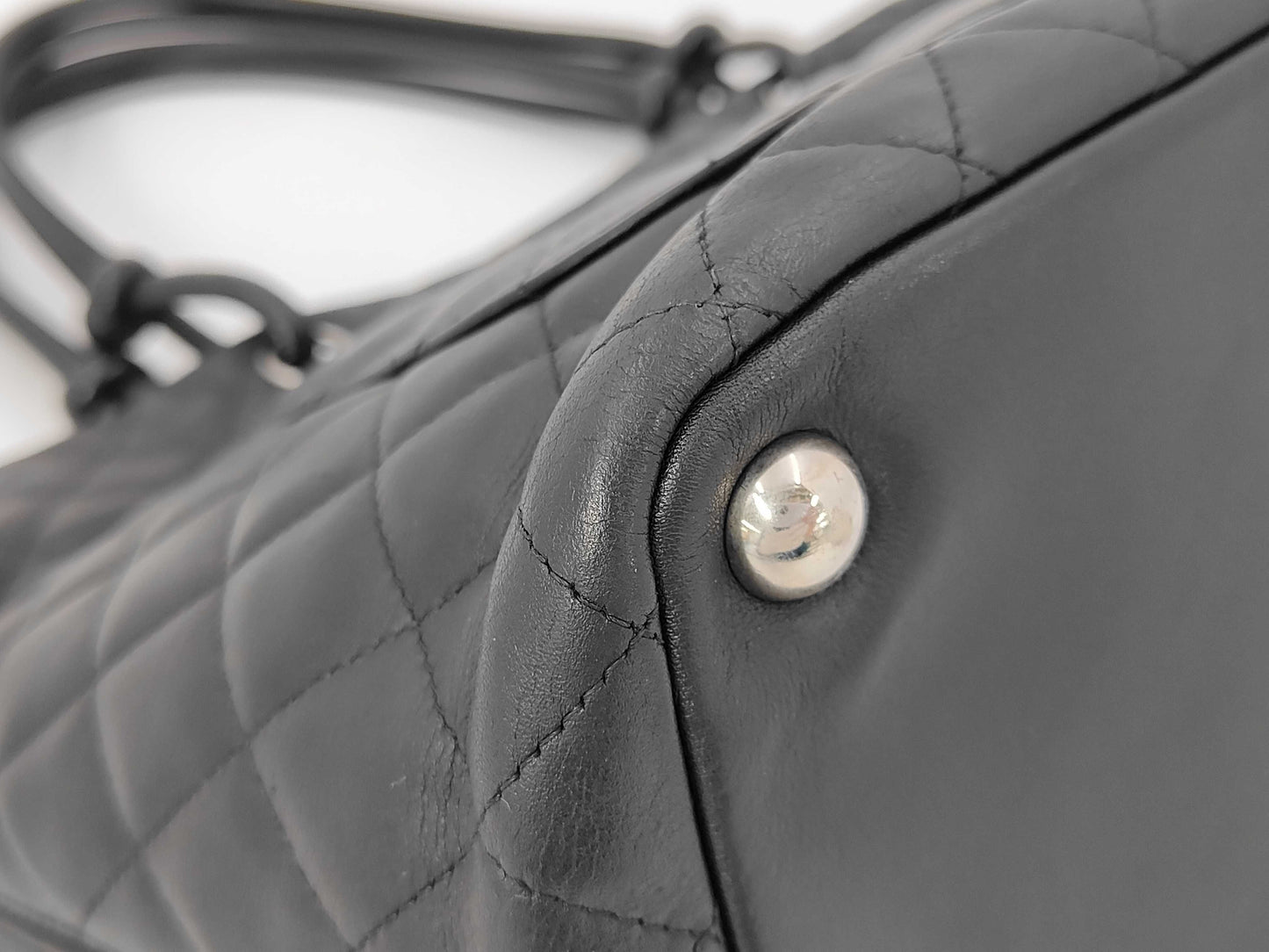 CHANEL Cambon Line Black W30cm Tote Bag