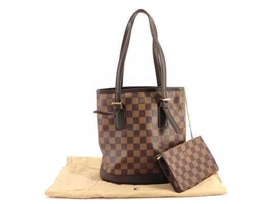 LOUIS VUITTON Damier LV Damier Mare Tote Bag N42240 with Pouch