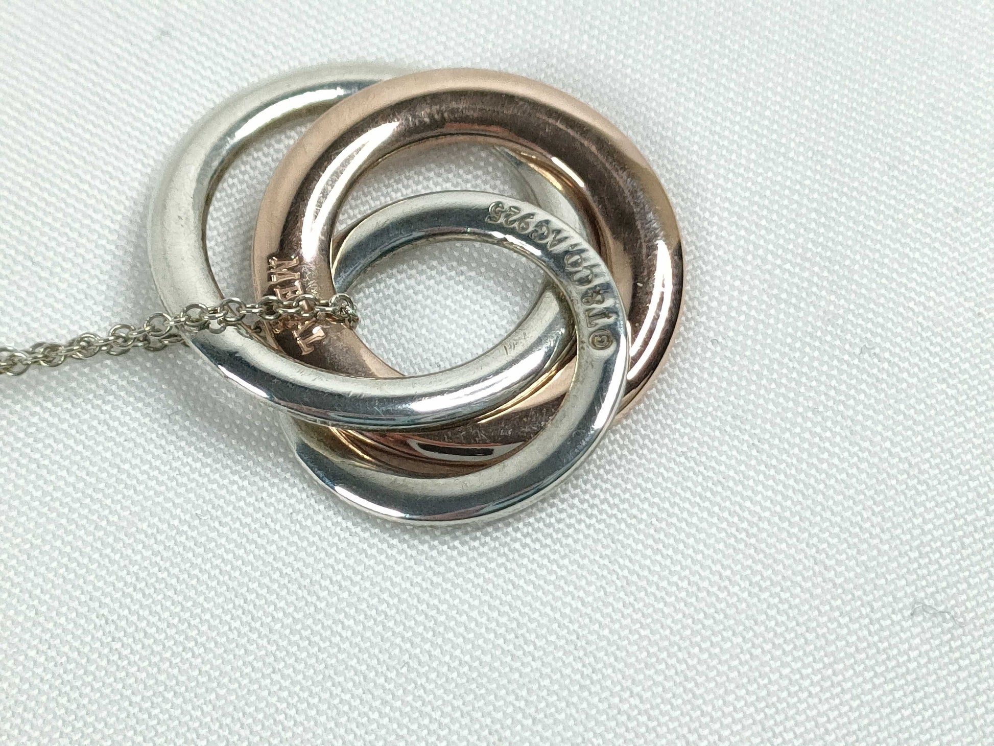 Tiffany & Co. TIFFANY Interlocking Circle Necklace 925 5.0g Necklace